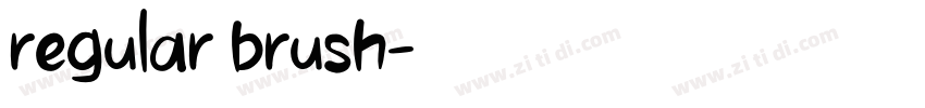 regular brush字体转换